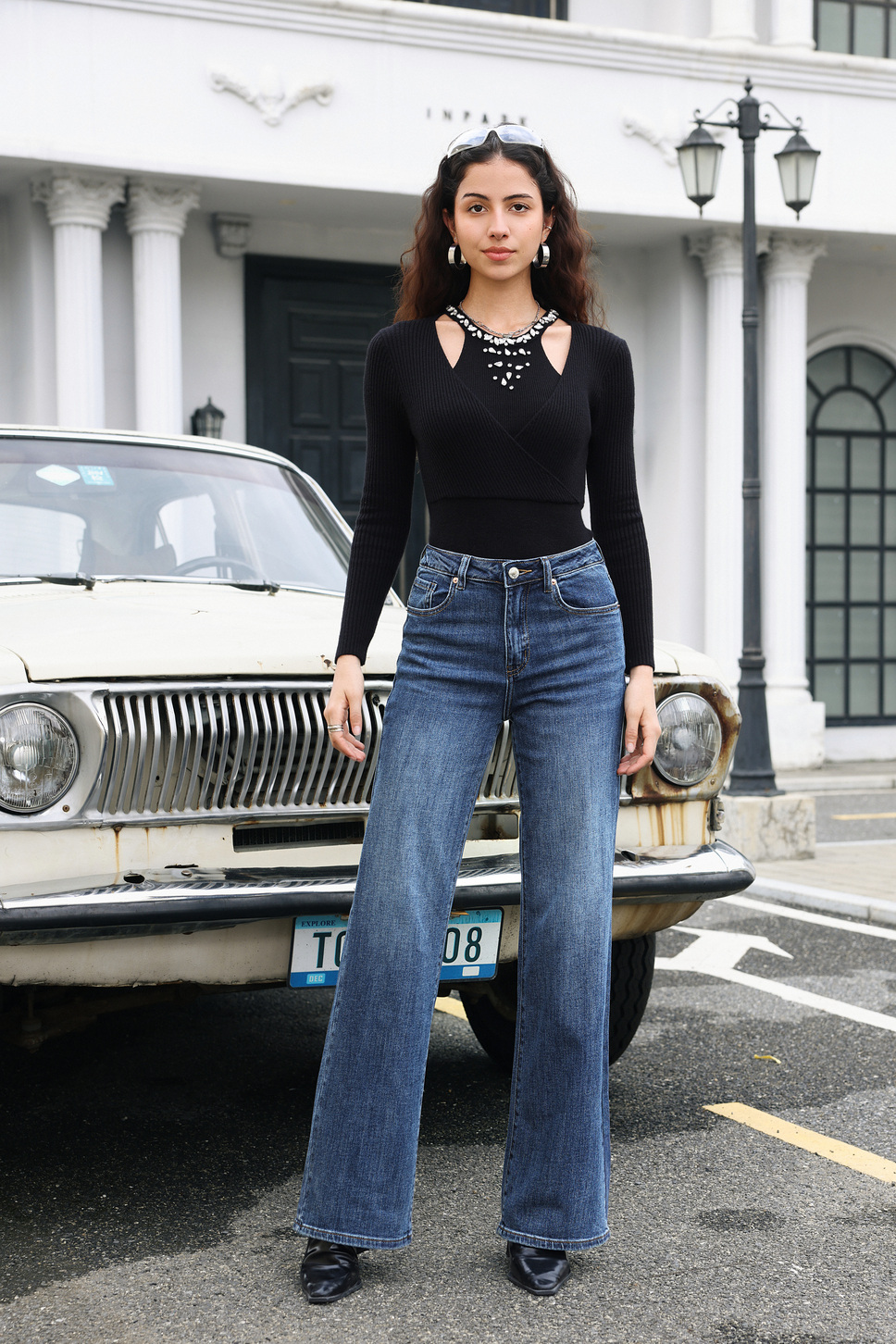 JEAN FEMME JAMBE LARGE