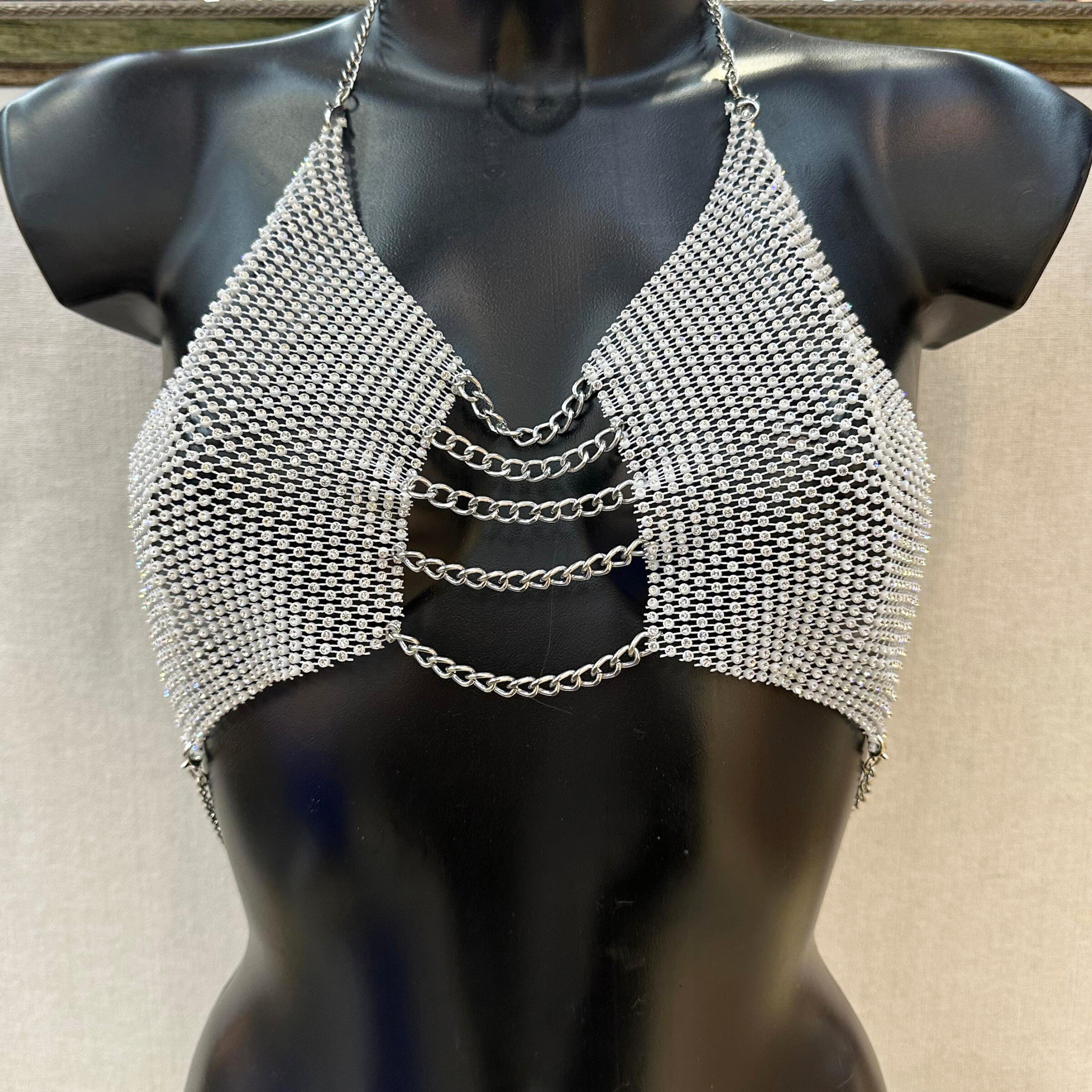 Grossista JH STORE - Collare lungo con diamanti sintetici per donna