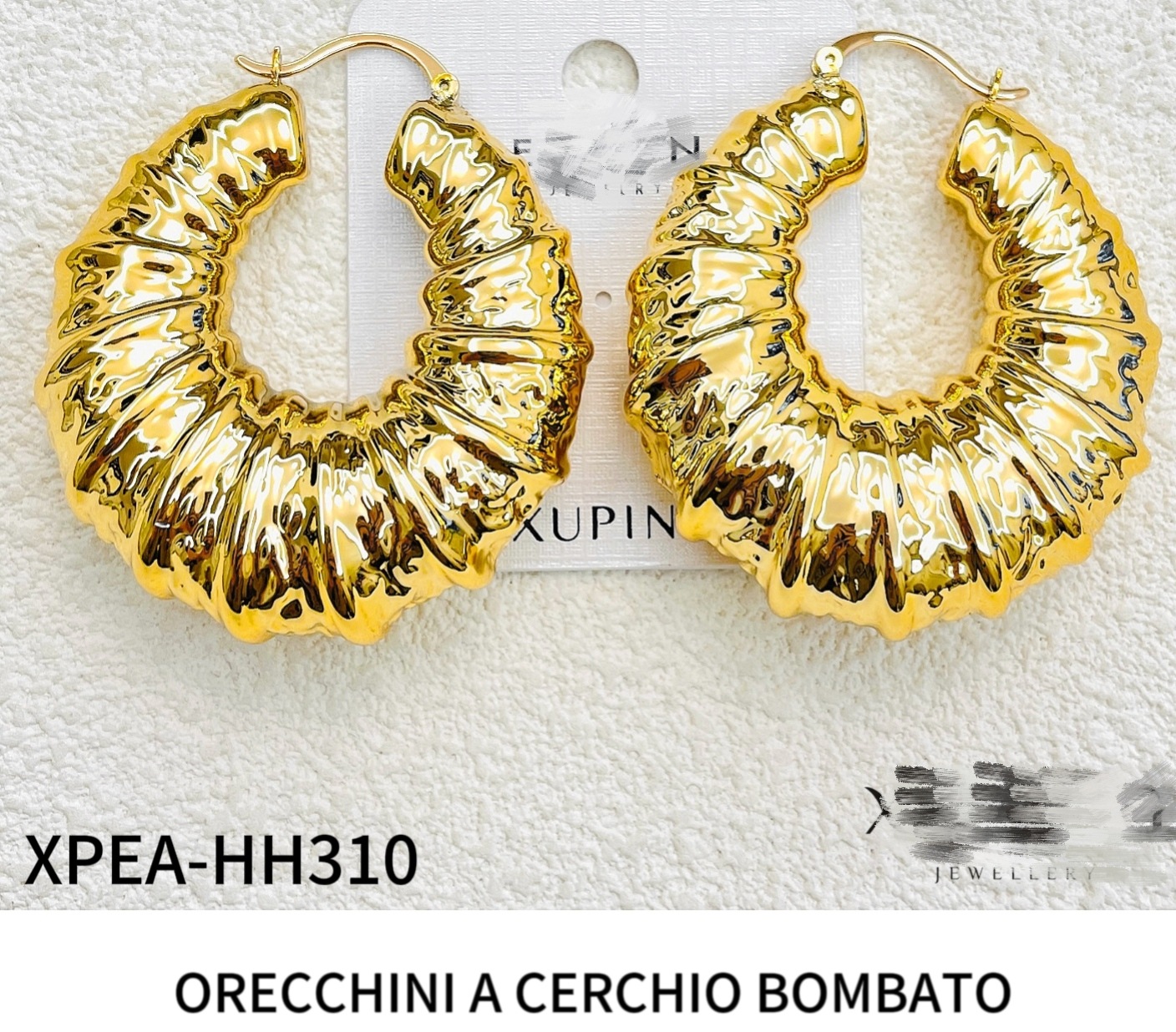 Mayorista JINLONG BIJOUX - Orecchini a cerchio bombato