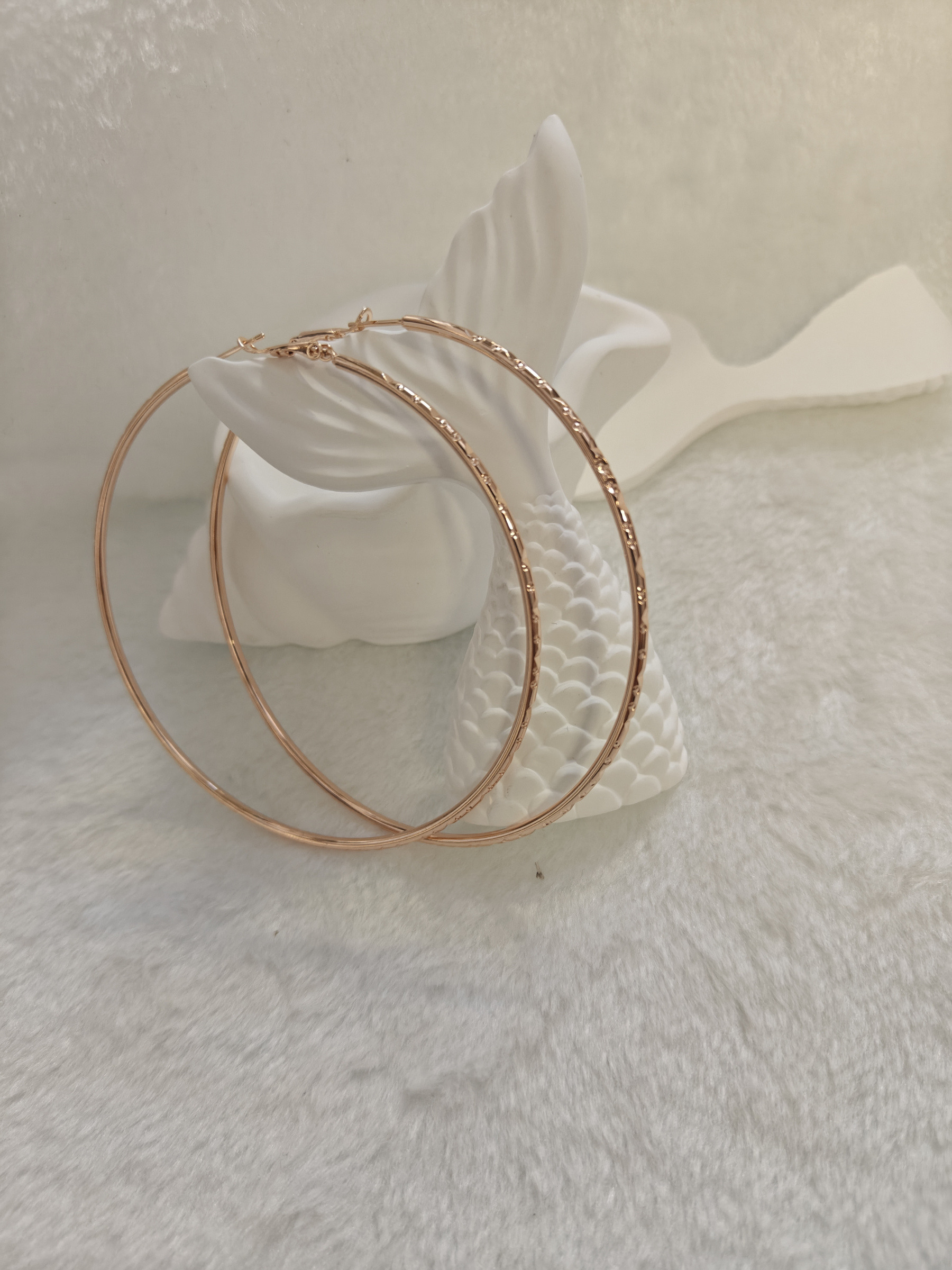 Mayorista JINLONG BIJOUX - Orecchini a cerchio rame platato y rodiato