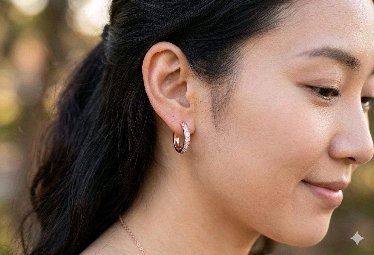 Mayorista JINLONG BIJOUX - Orecchini con cerchio zirconi rame moda