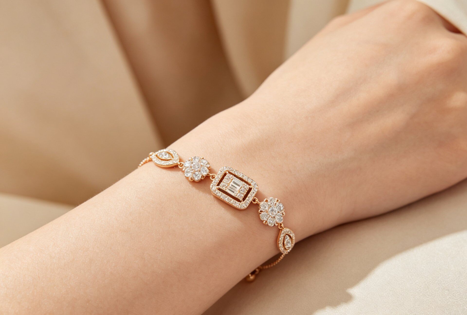 Wholesaler JINLONG BIJOUX - Braxciale.regolabile con zirconi fashion