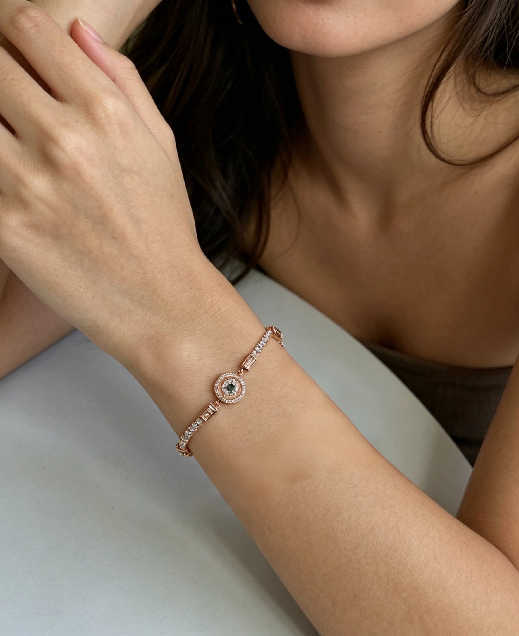 Wholesaler JINLONG BIJOUX - Bracciale oar con zirconi fashion