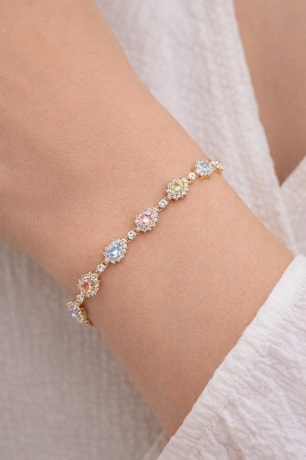 Mayorista JINLONG BIJOUX - Zirconia bracciale y remo rodiato