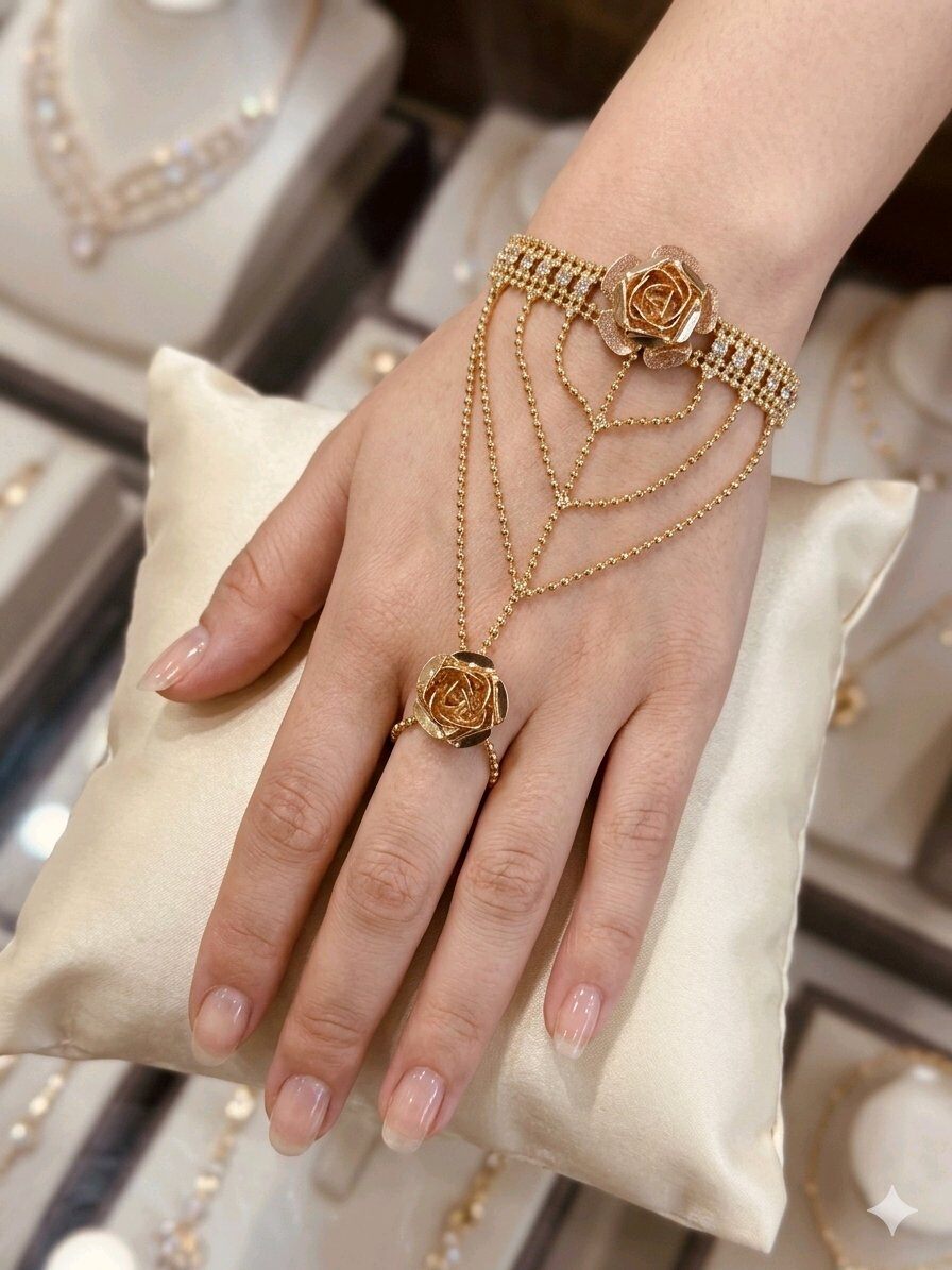 Wholesaler JINLONG BIJOUX - Bracciamano rame con zirconi fashion
