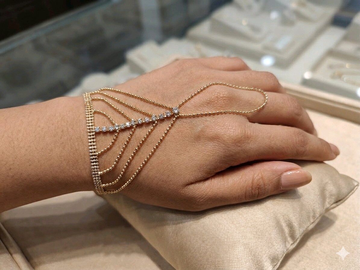 Wholesaler JINLONG BIJOUX - Bracciamano rame con zirconi fashion