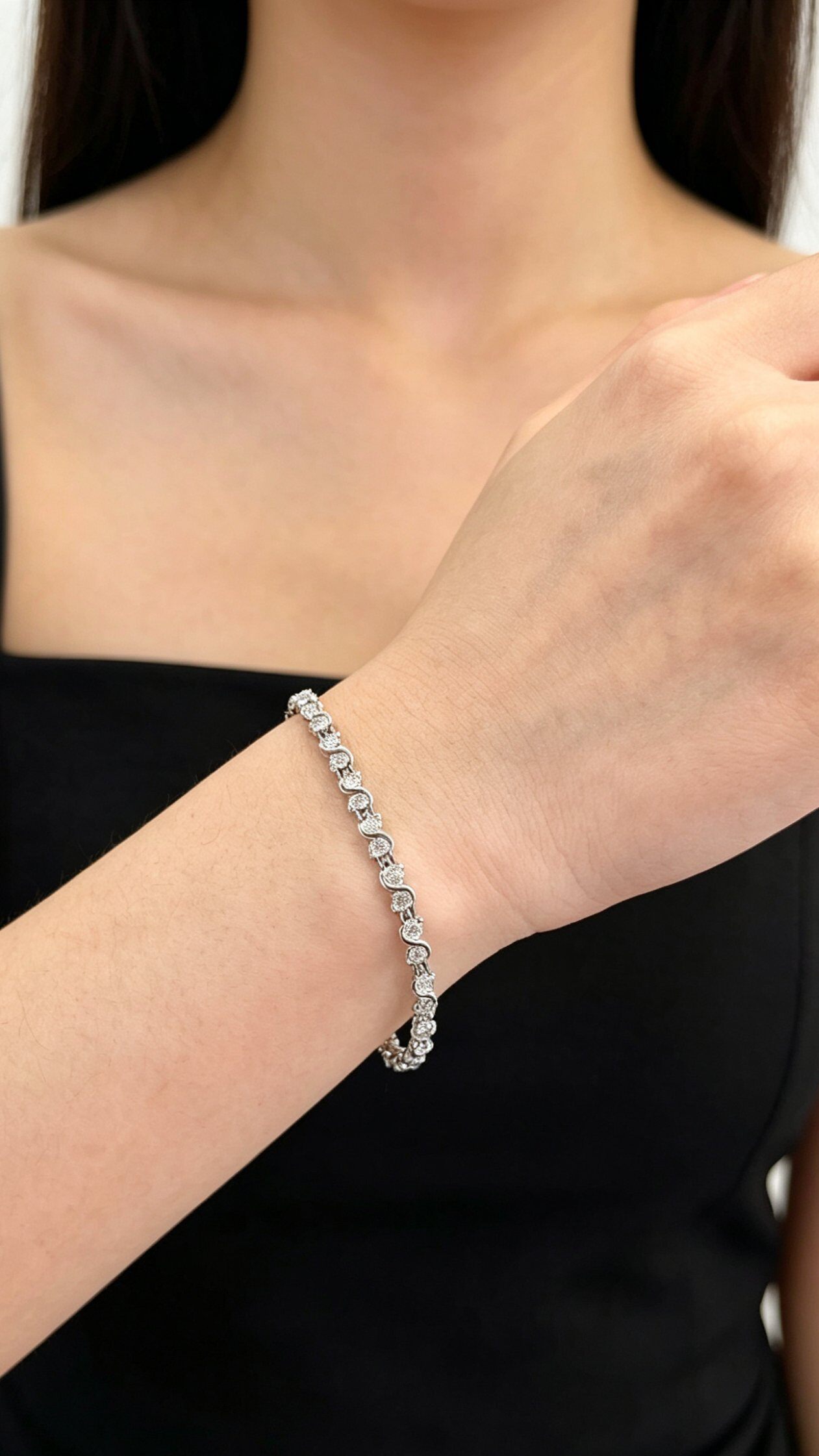 Wholesaler JINLONG BIJOUX - Bracciale.infinito zirconia and rod rodiato