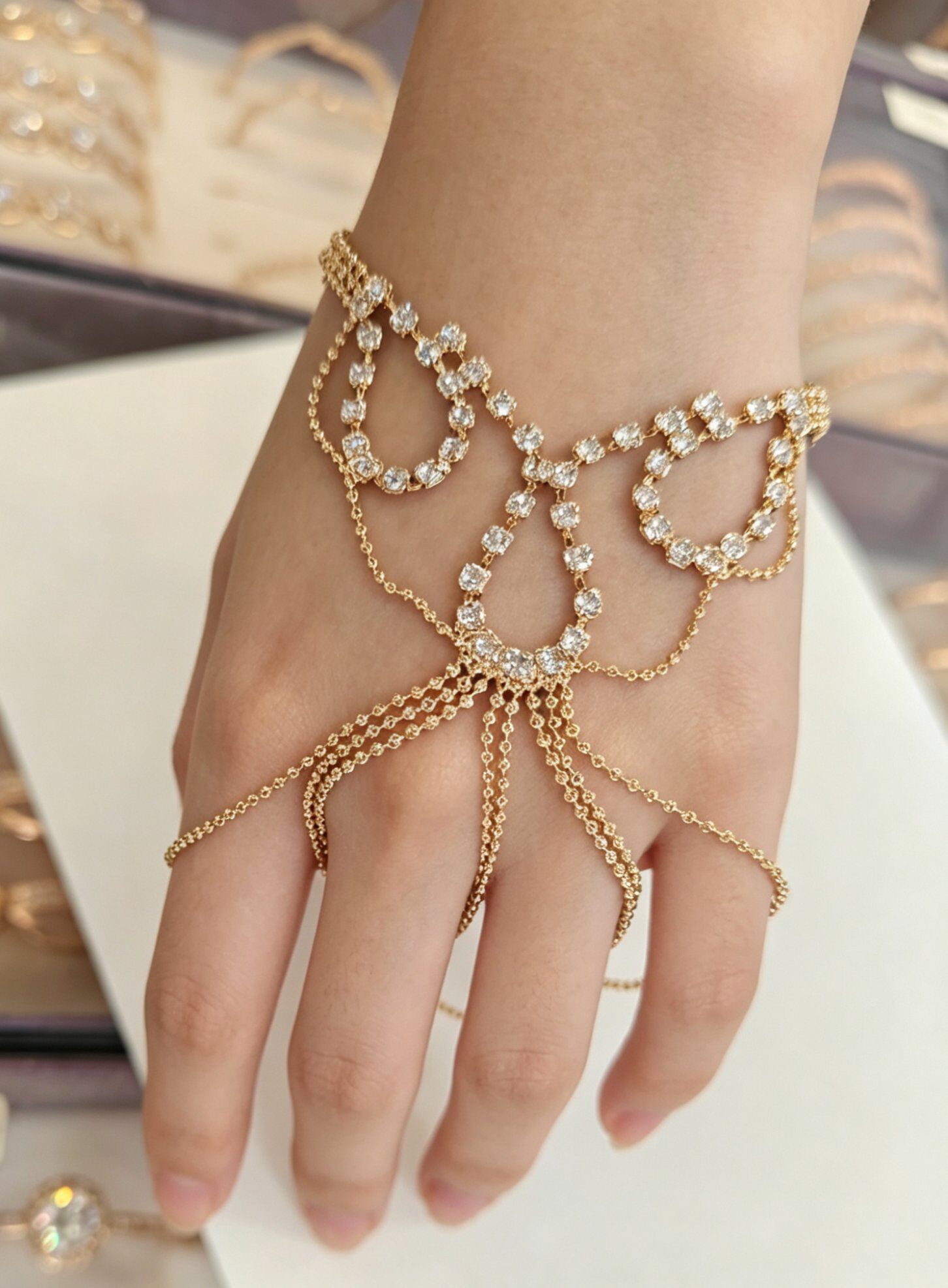 Wholesaler JINLONG BIJOUX - Bracciamano rame con zirconi fashion