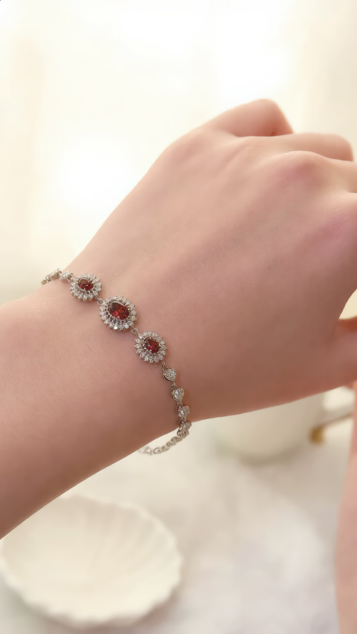 Wholesaler JINLONG BIJOUX - Bracciale con zirconia e rame platato rodiato