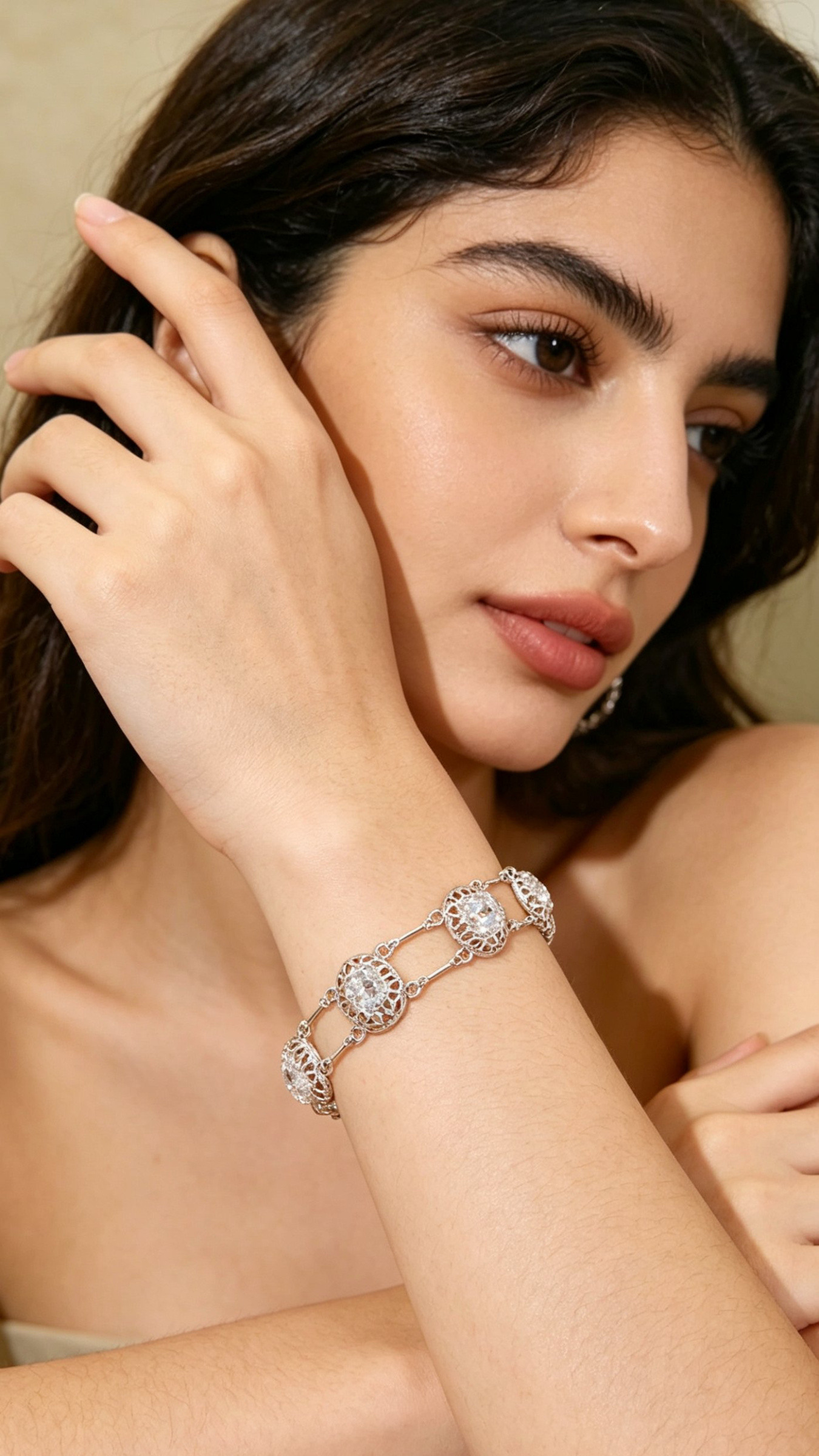 Wholesaler JINLONG BIJOUX - Bracciale.con.zirconi and plate plated rodiato