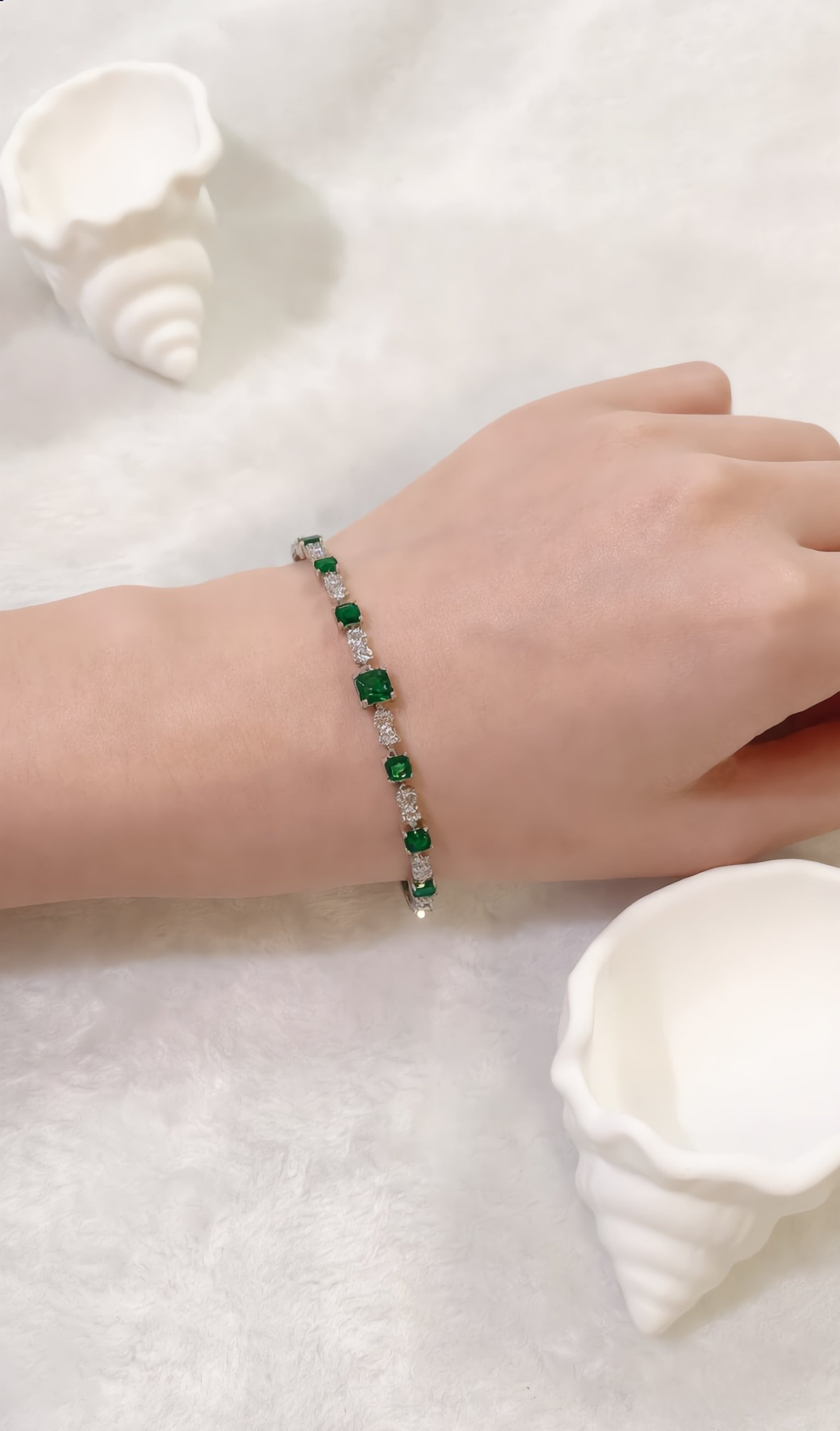 Mayorista JINLONG BIJOUX - Pulsera con circonita y rame de plata rodiada