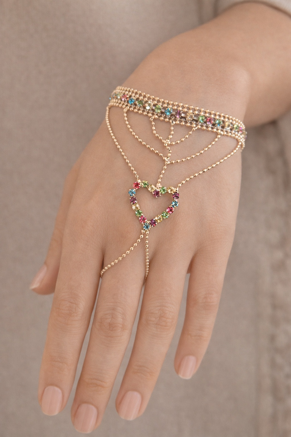 Wholesaler JINLONG BIJOUX - Bracciamano rame con zirconi fashion