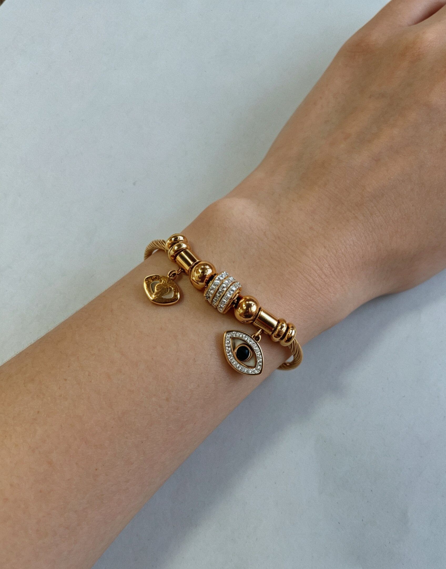 Wholesaler JINLONG BIJOUX - Bracciale occhi con chiusura a calamita acciaio