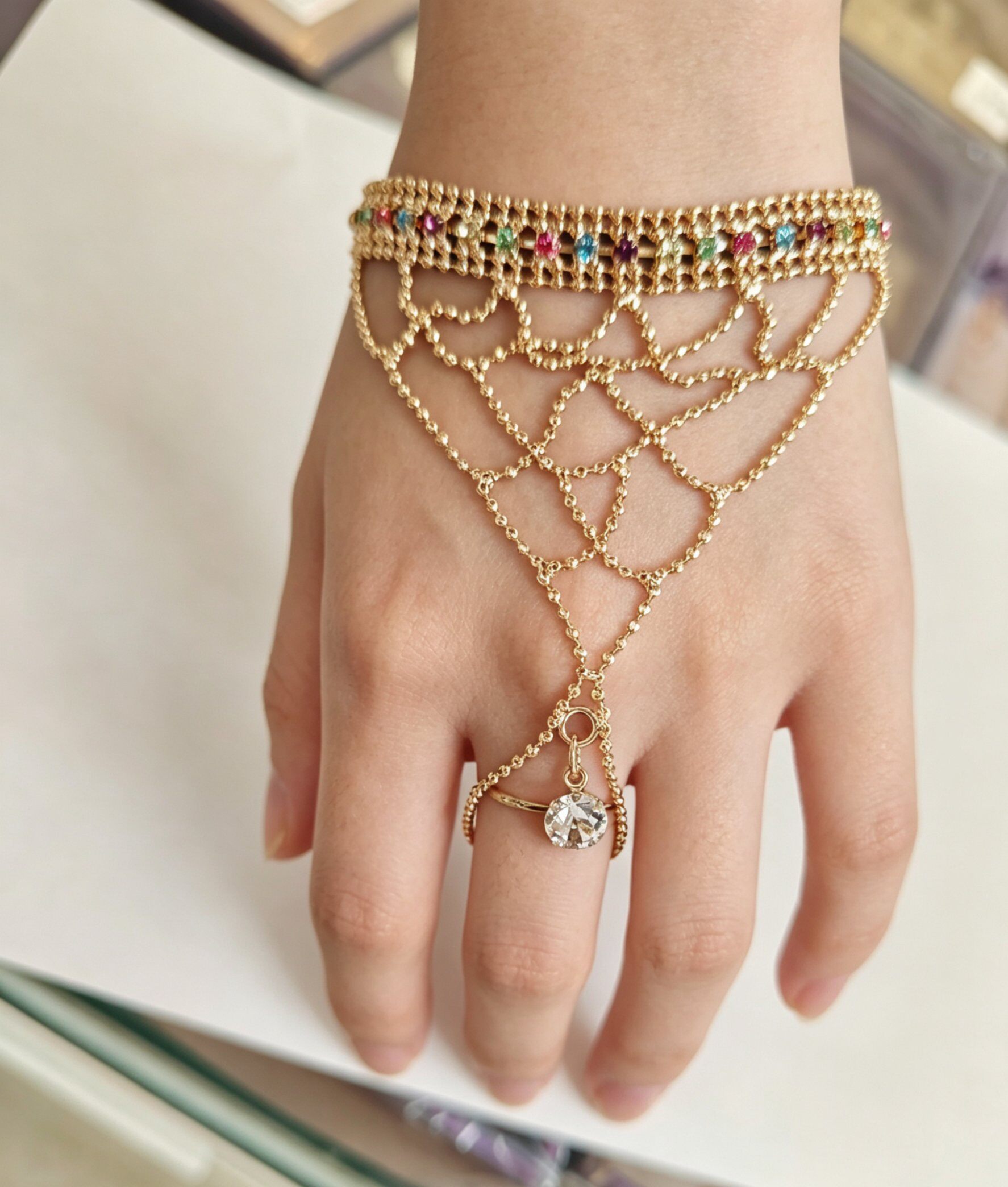 Wholesaler JINLONG BIJOUX - Bracciamano rame con zirconi fashion