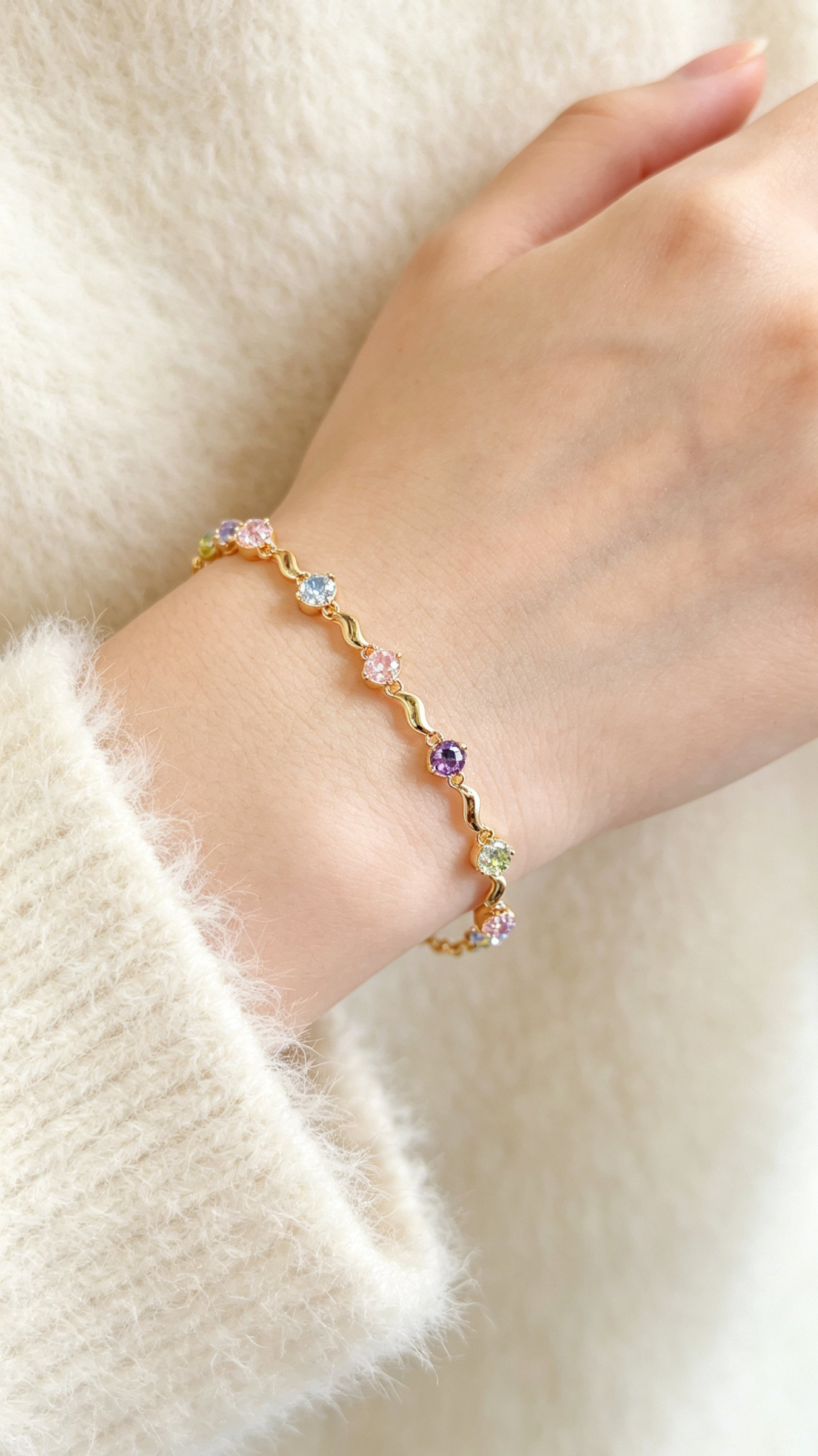 Wholesaler JINLONG BIJOUX - Bracciale with zirconia and plated oar
