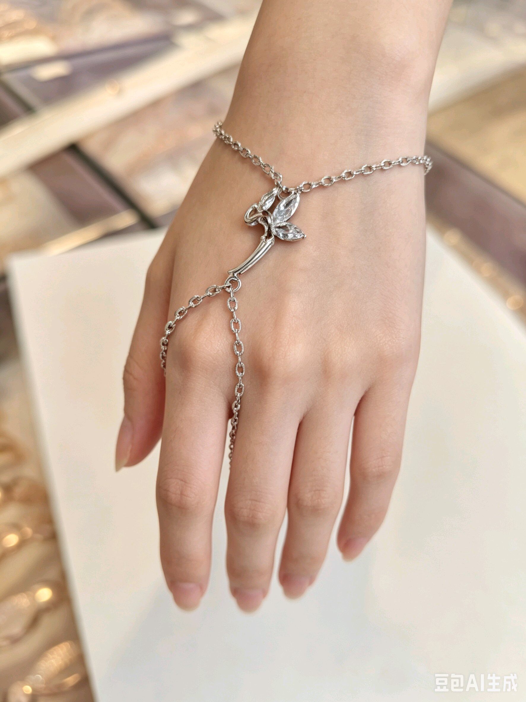 Wholesaler JINLONG BIJOUX - Bracciamano fatina rame con zirconi fashion
