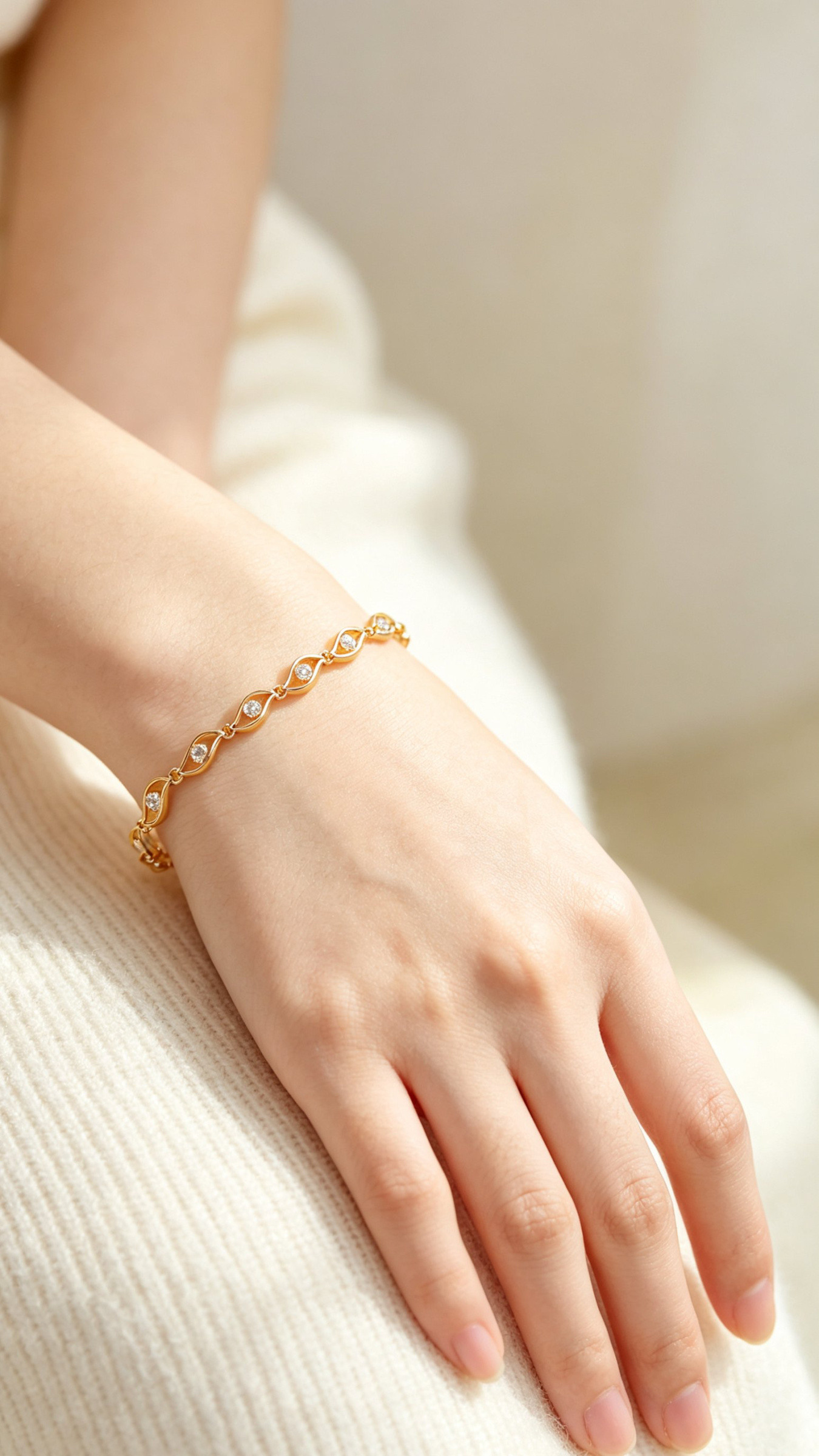 Wholesaler JINLONG BIJOUX - Bracciale with zirconia and plated oar