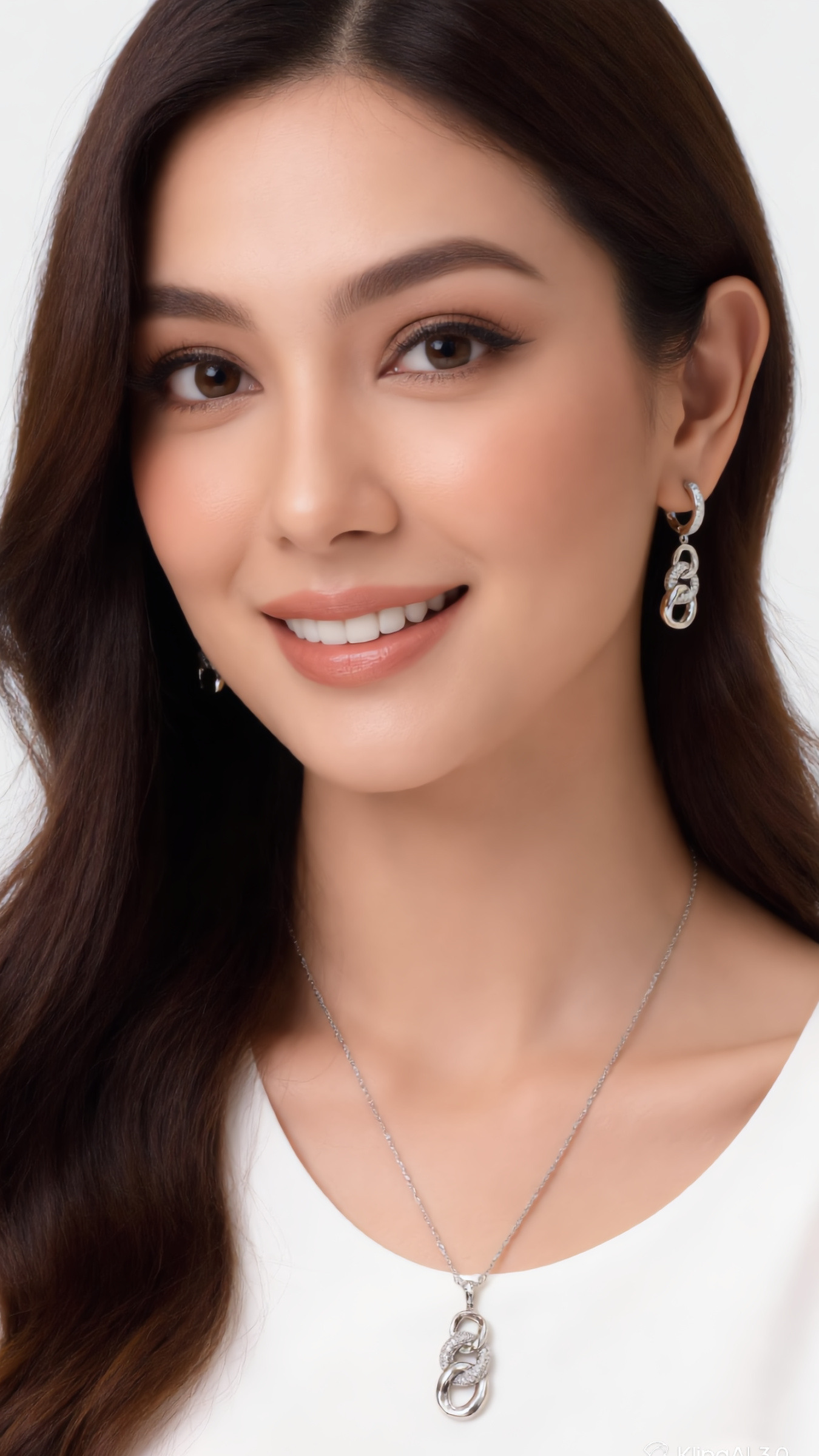 Wholesaler JINLONG BIJOUX - Set collana+orecchini with zirconia and plato radiato ream
