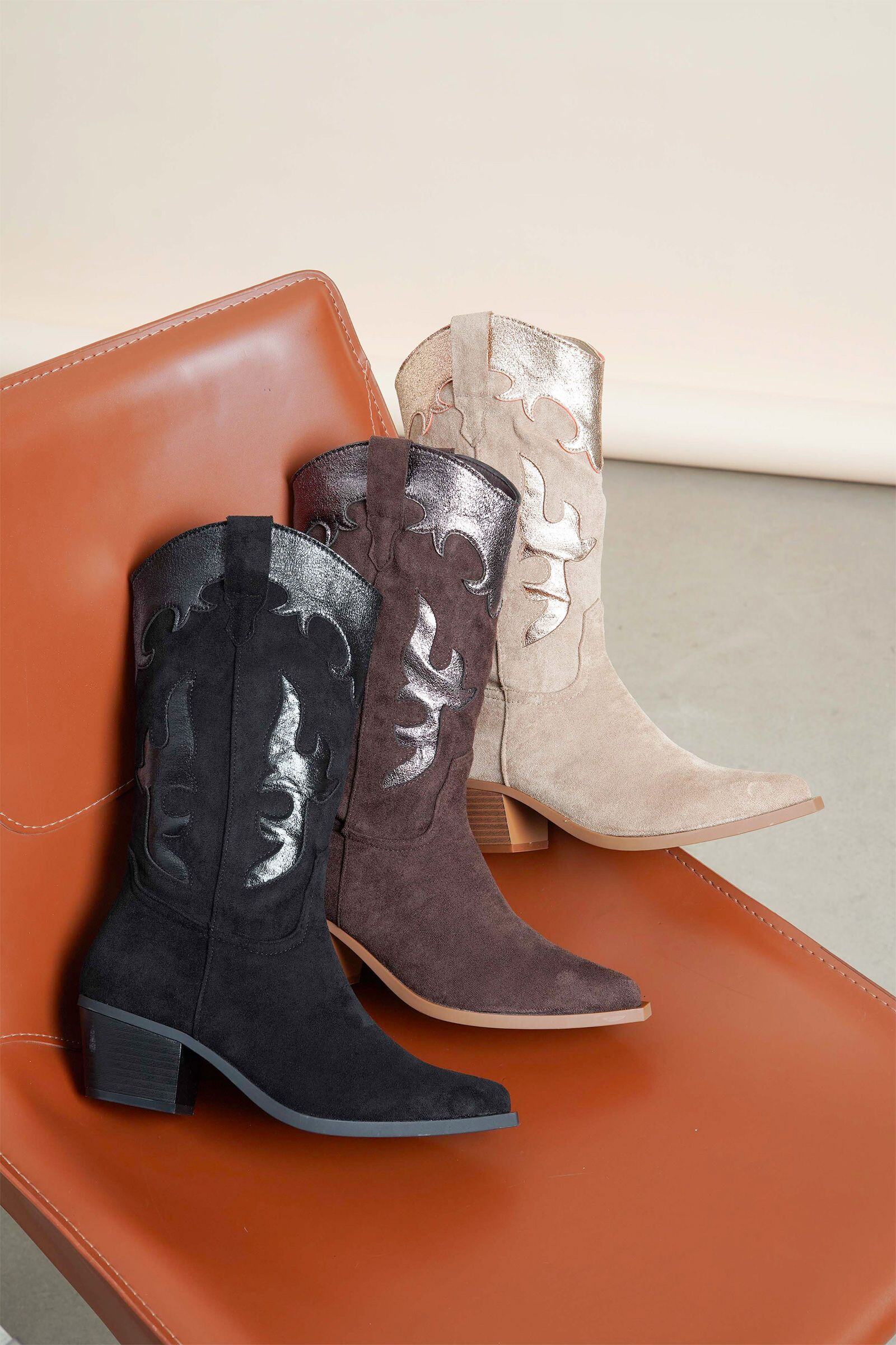 Wholesaler JM.DIAMANT - Shiny detail western cowboy boots