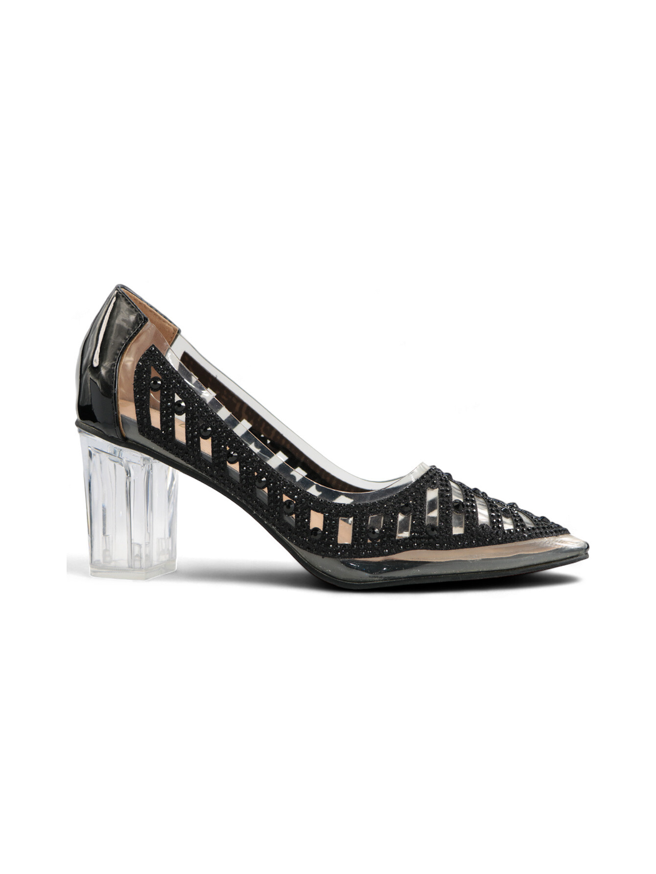 Grossista JM.DIAMANT - Scarpe con tacco trasparente
