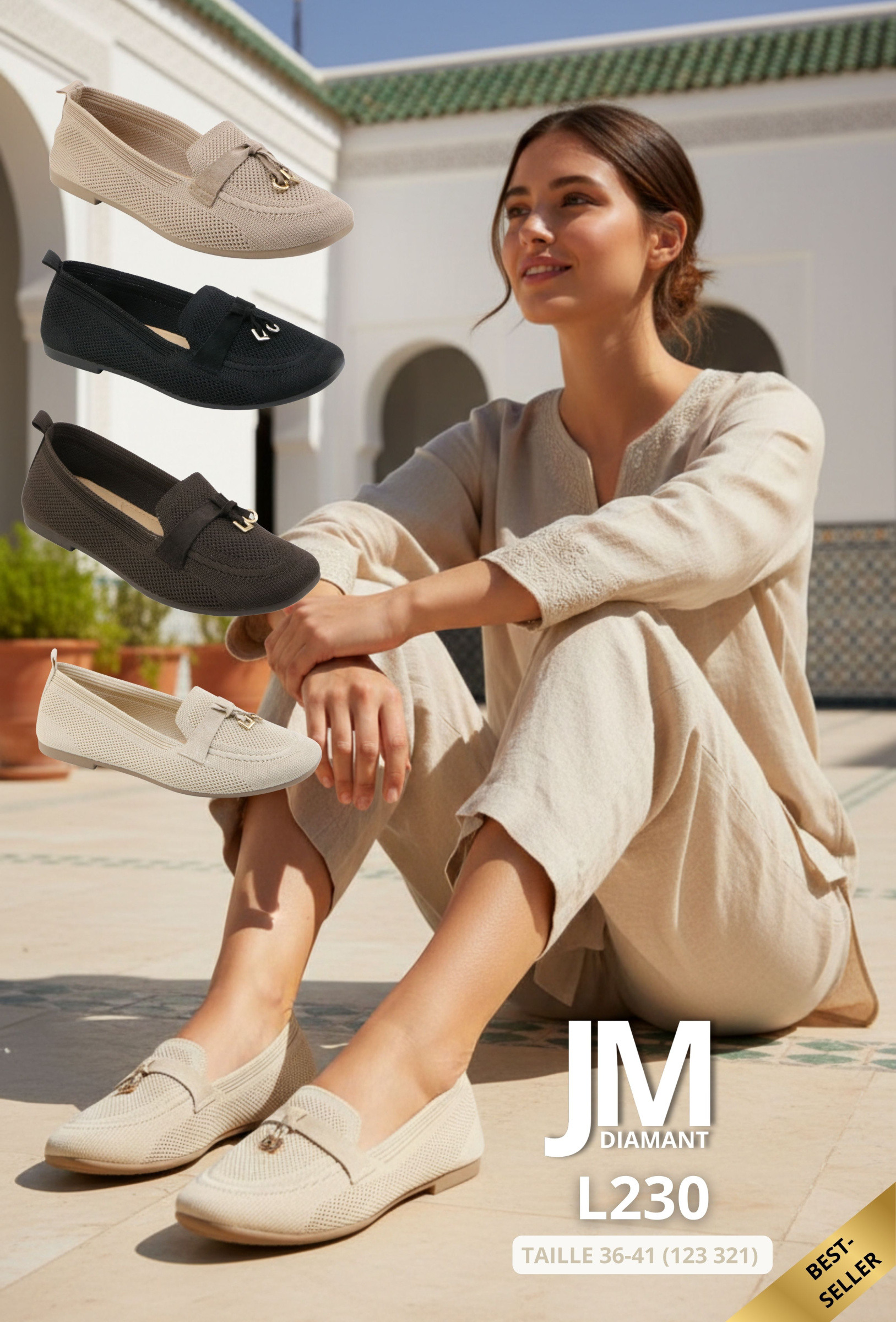 Mayorista JM.DIAMANT - Mocasines de tacón bajo