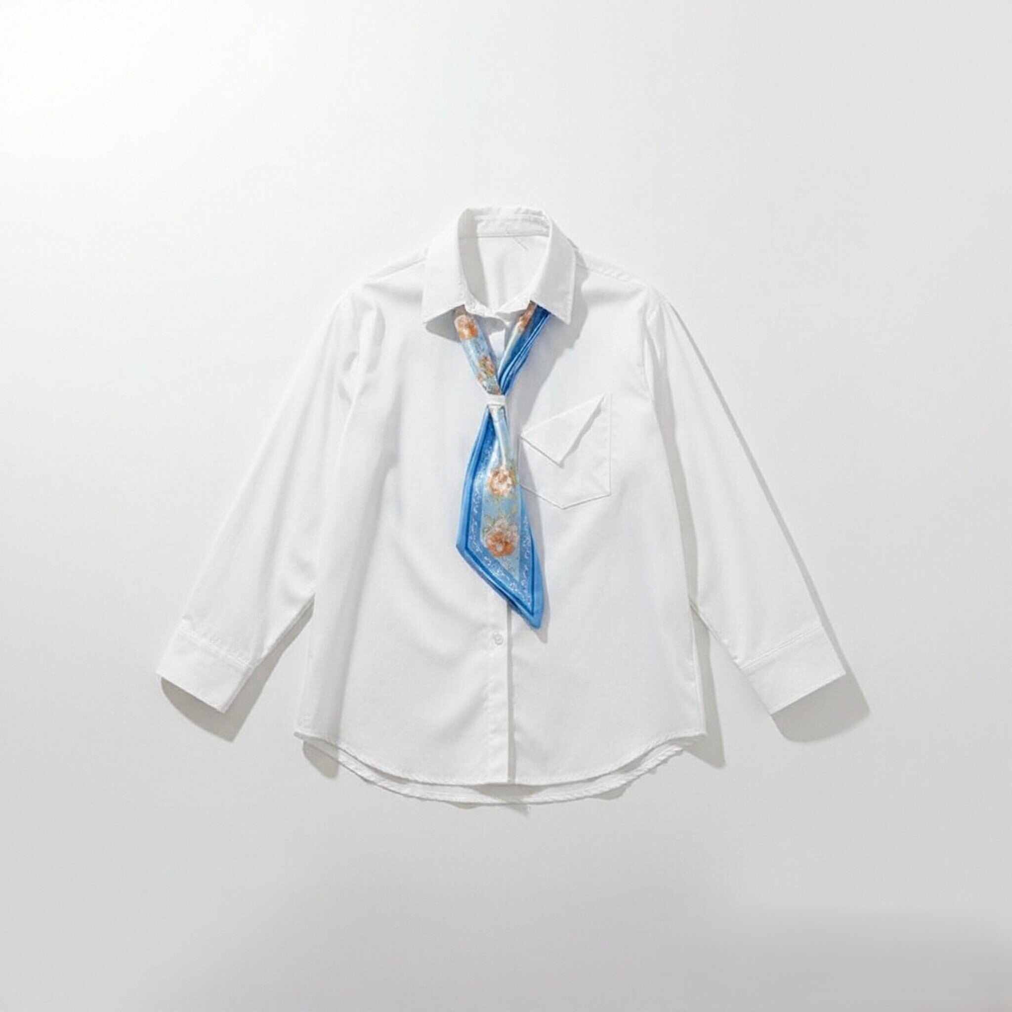 Wholesaler JNJ - Cotton shirt with scarf