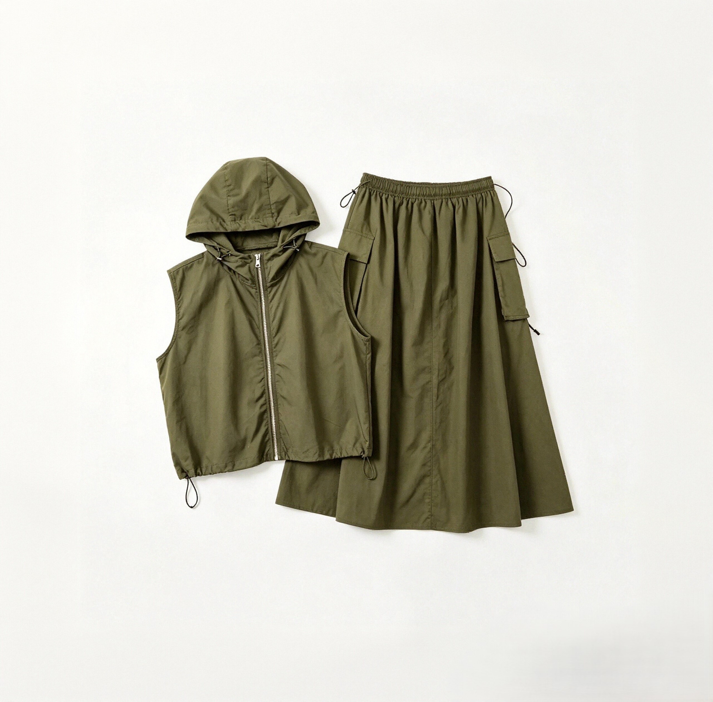 Wholesaler JNJ - Cotton set with zip-up jacket and skirt