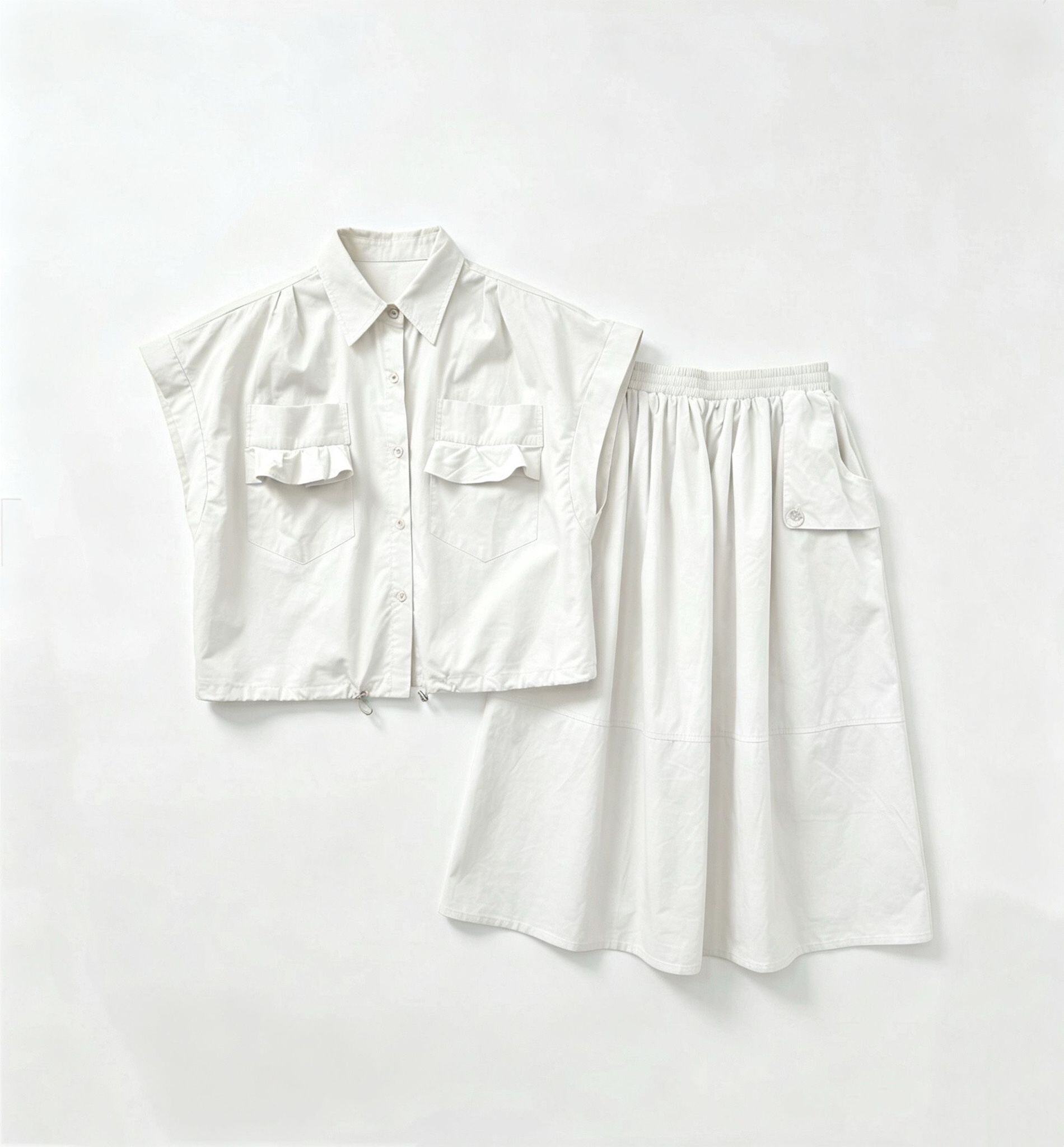 Wholesaler JNJ - Cotton set with shirt and skirt