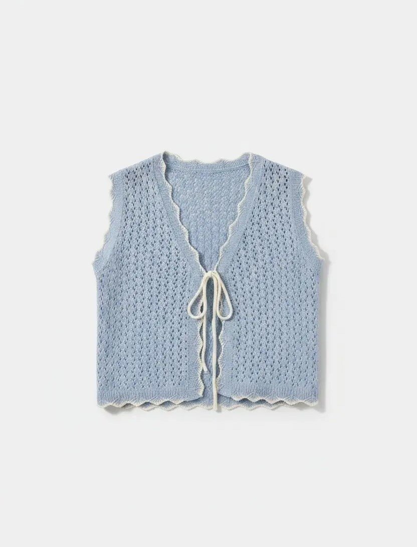 Wholesaler JNJ - Lace-up openwork vest