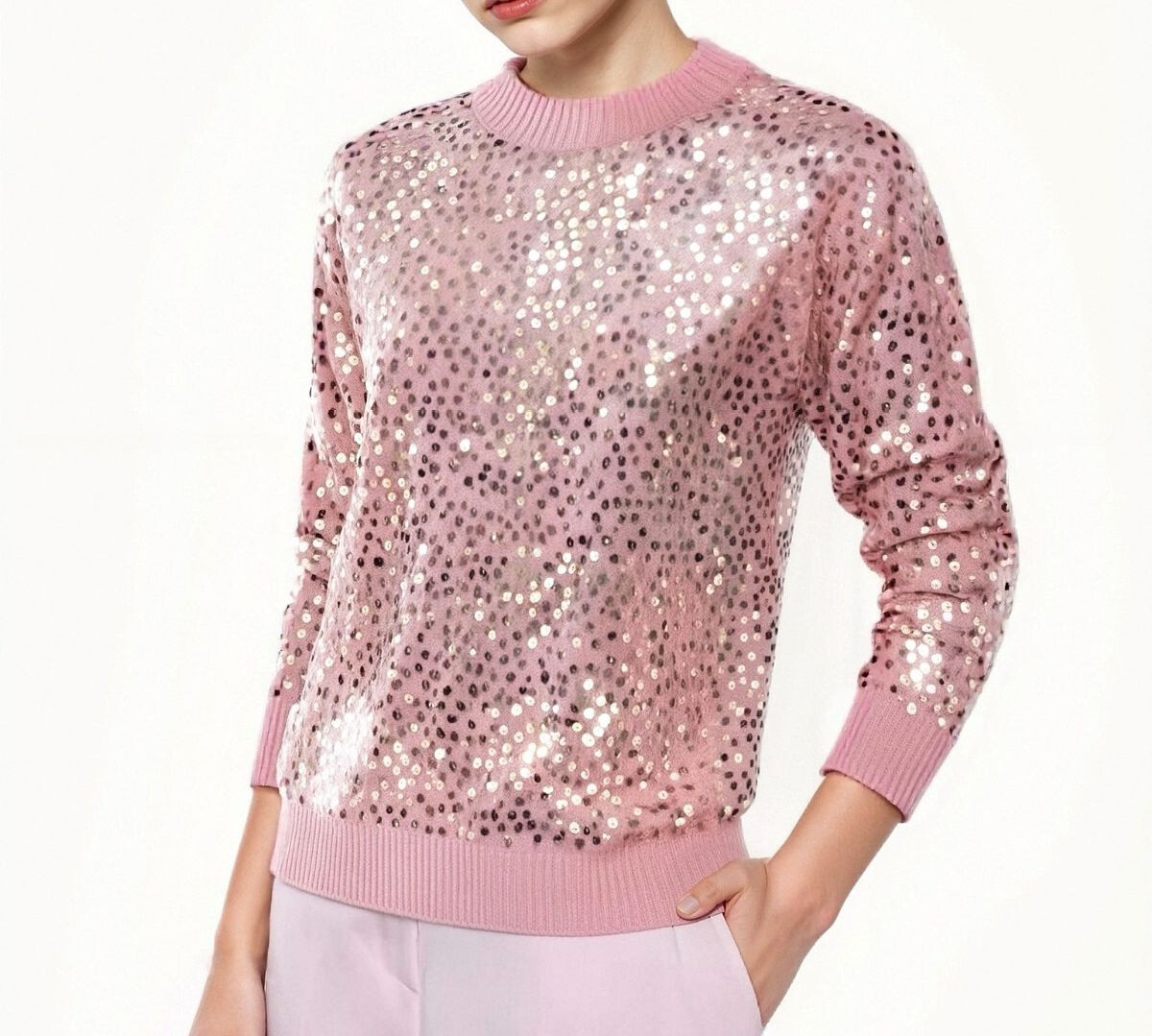 Grossista JNJ - Maglia con decorazioni di paillettes