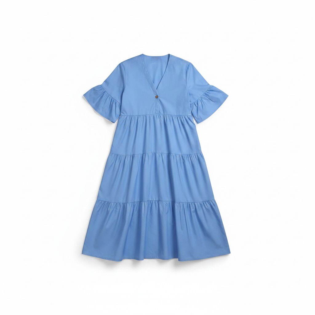 Mayorista JNJ - Vestido de algodón con escote en V