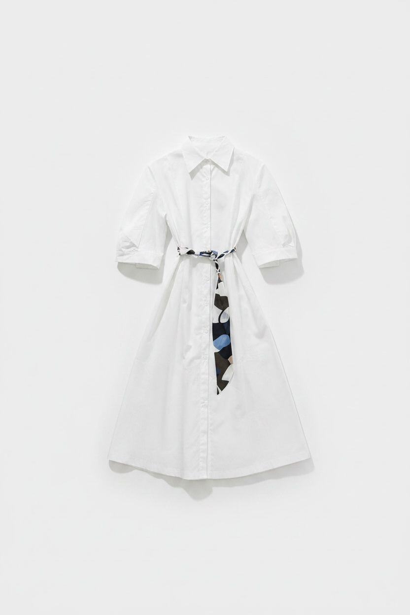 Wholesaler JNJ - Long cotton dress with 3/4 sleeves