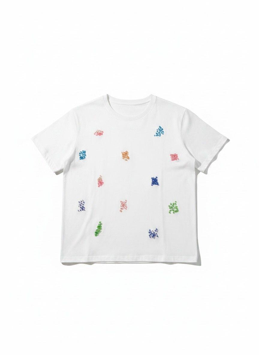 Wholesaler JNJ - Cotton T-shirt with sequin embellishments
