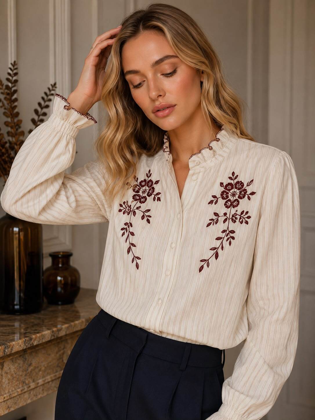 Mayorista Joelly - Camisa bordada