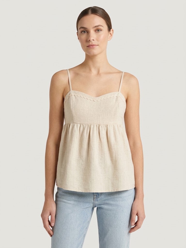 Großhändler JOEYA STUDIO - Peplum-Stil Top mit dünnen Trägern