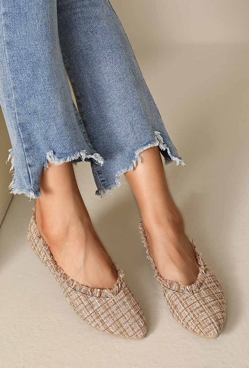 Großhändler JOIA PARIS - Ballerinas aus Mesh mit Strasssteinen und Riemen mit verstellbarer Schnalle