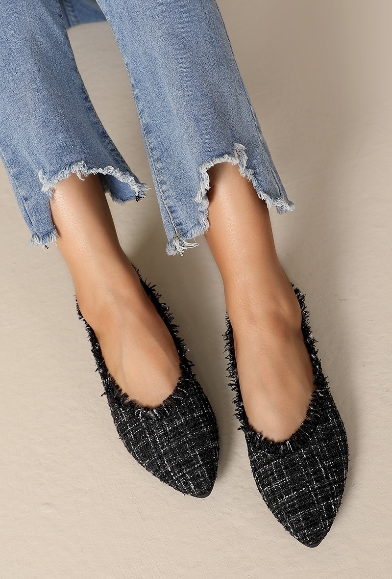 Großhändler JOIA PARIS - Ballerinas aus Mesh mit Strasssteinen und Riemen mit verstellbarer Schnalle