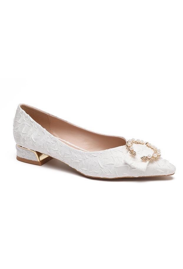 Grossista JOIA PARIS - Ballerine sandali con piccoli tacchi a perline con fibbia H8-756