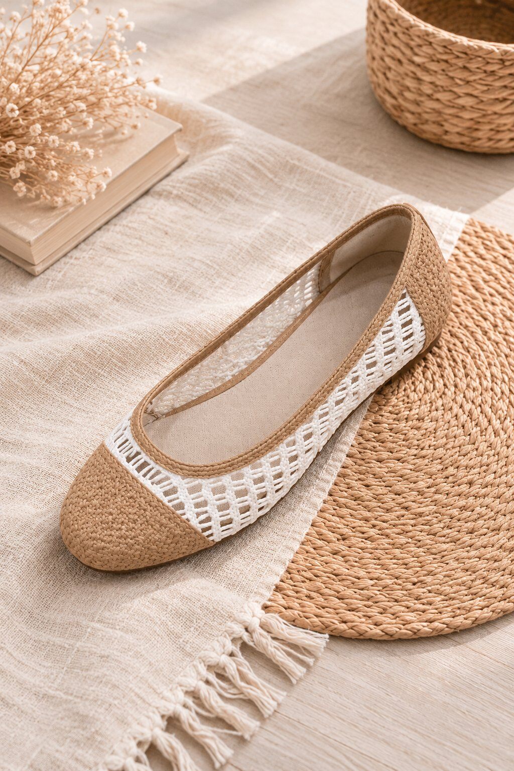 Mayorista JOIA PARIS - Bailarinas Trenzadas Bicolor con Aire Natural