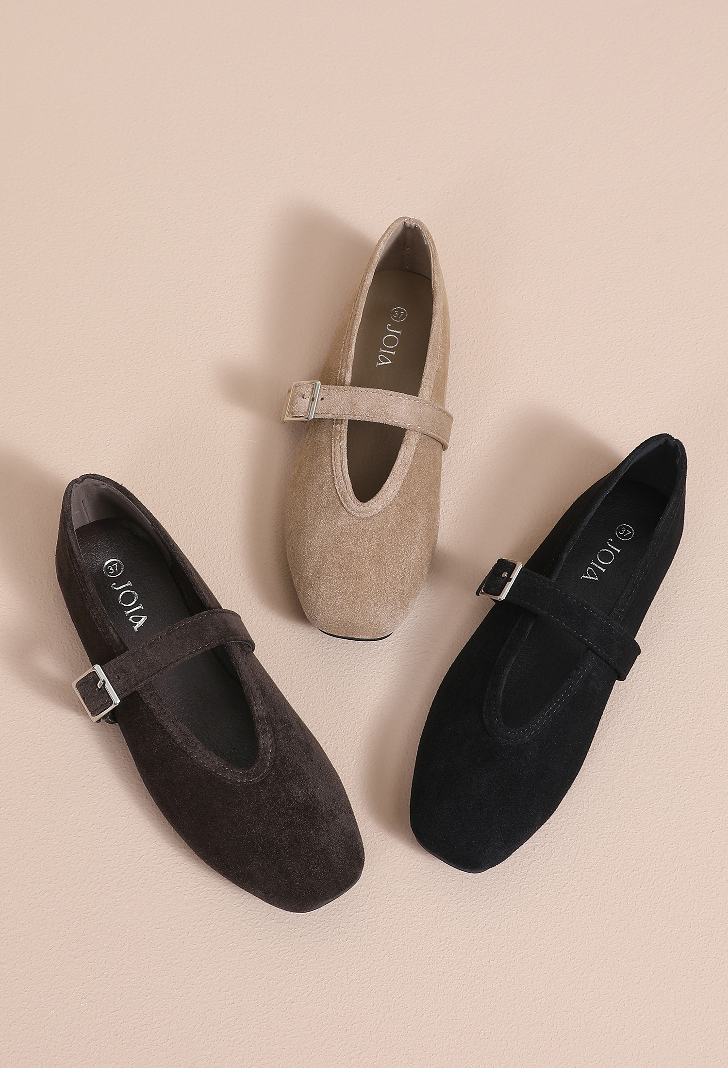 Grossiste JOIA PARIS - Ballerines Mary Jane Suédées