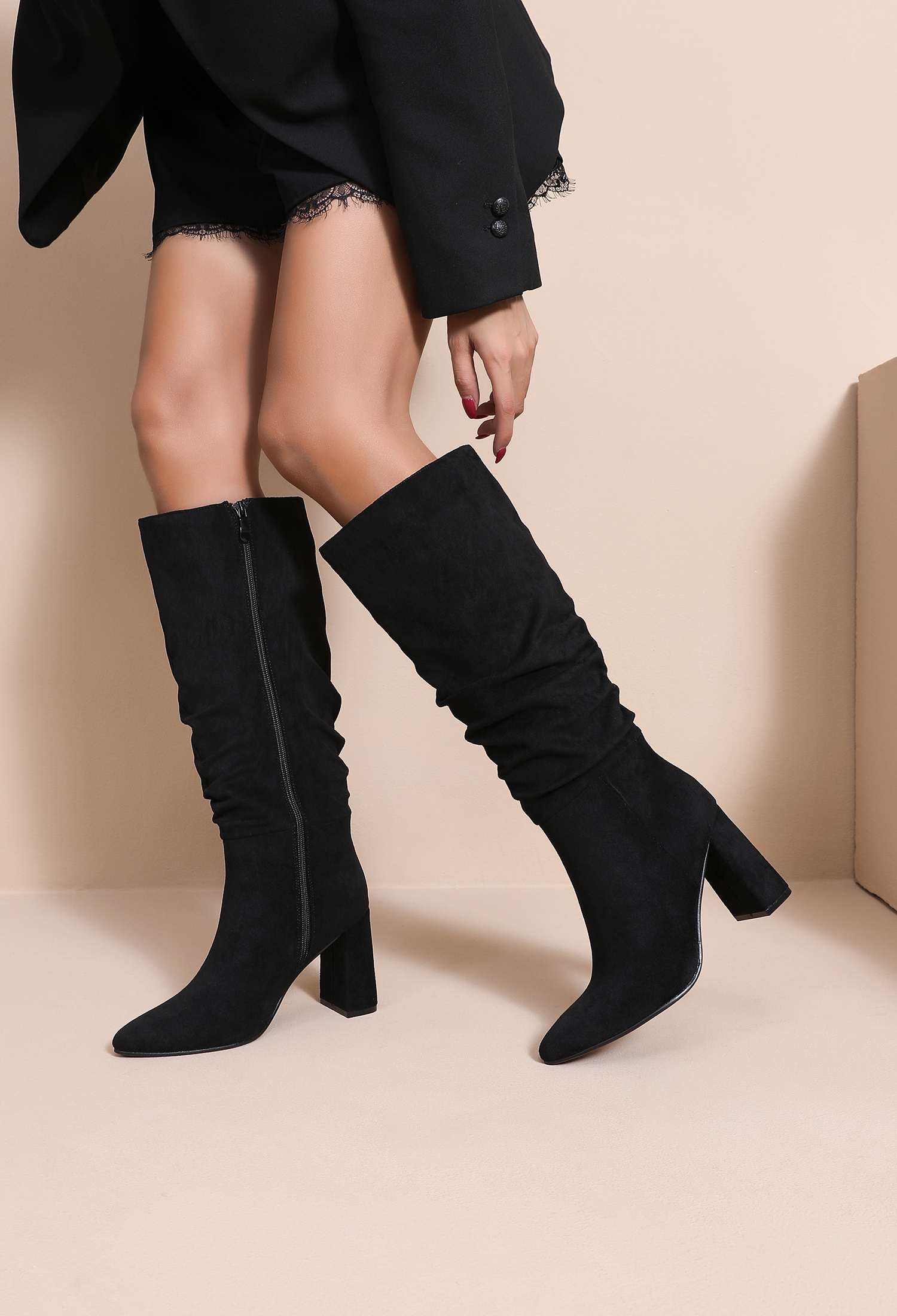 Wholesaler JOIA PARIS - Women's Pleated Heeled Boot