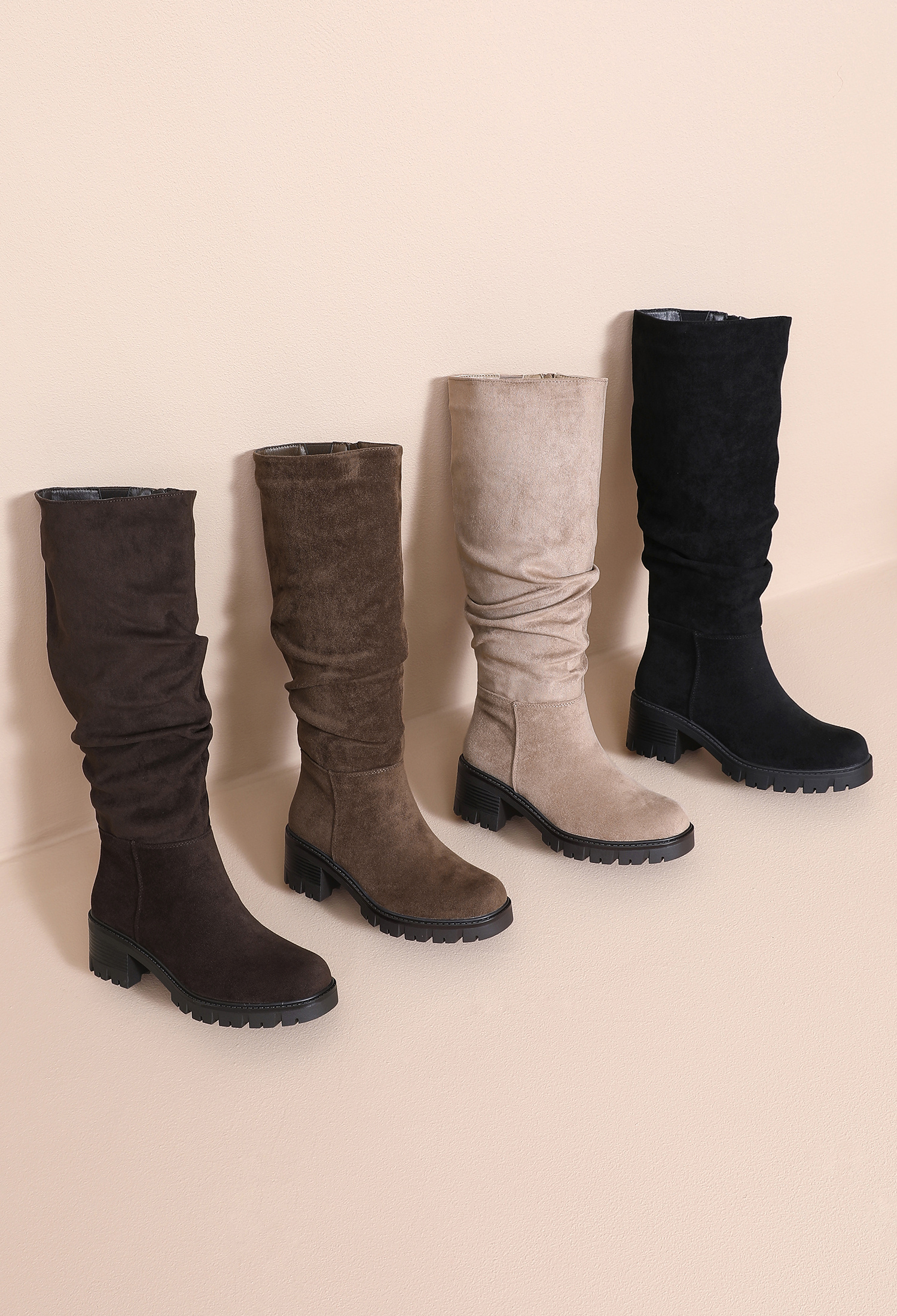 Großhändler JOIA PARIS - Damenstiefel mit Plisseeffekt
