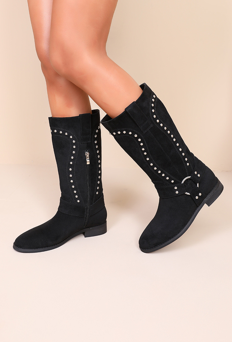 Grossiste JOIA PARIS - Botte cavalière à motifs cloutés