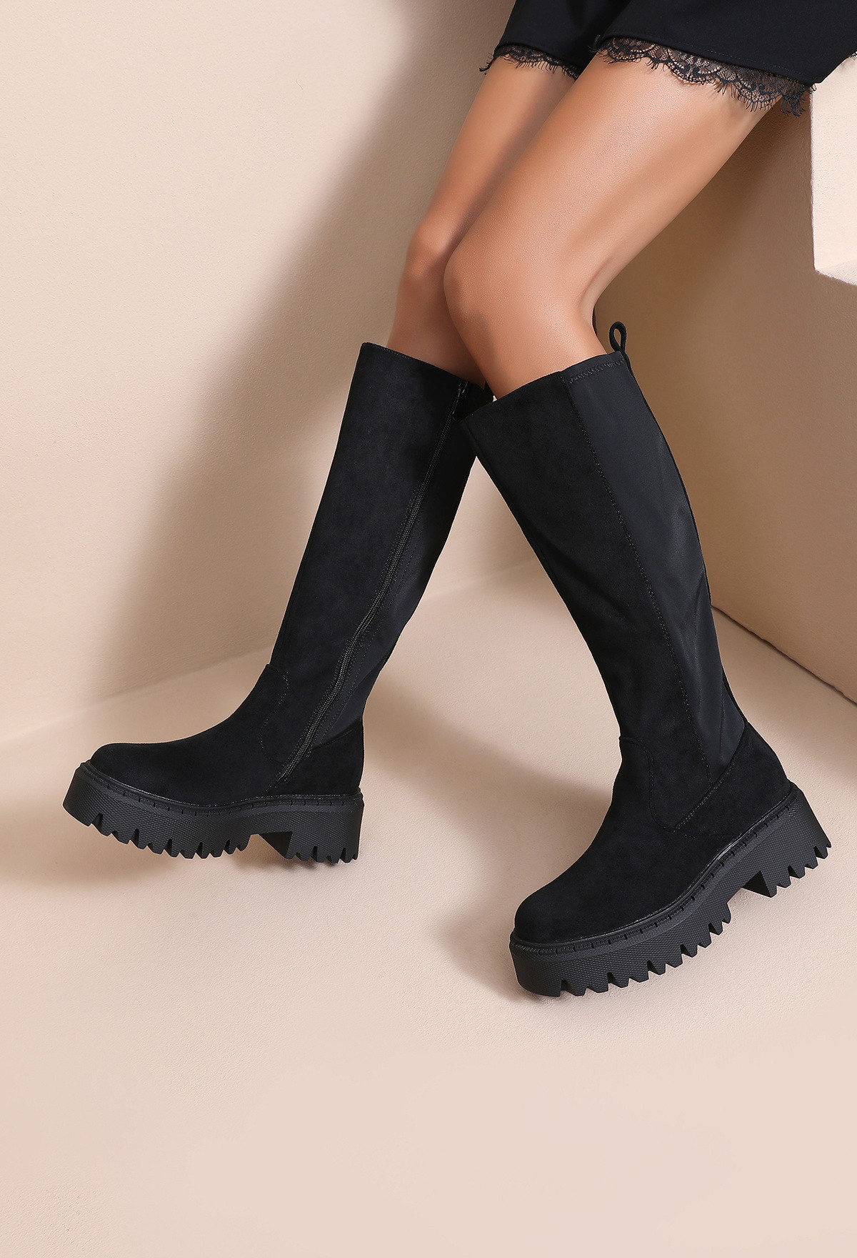 Grossiste JOIA PARIS - Bottes Femme Stretch Effet Daim