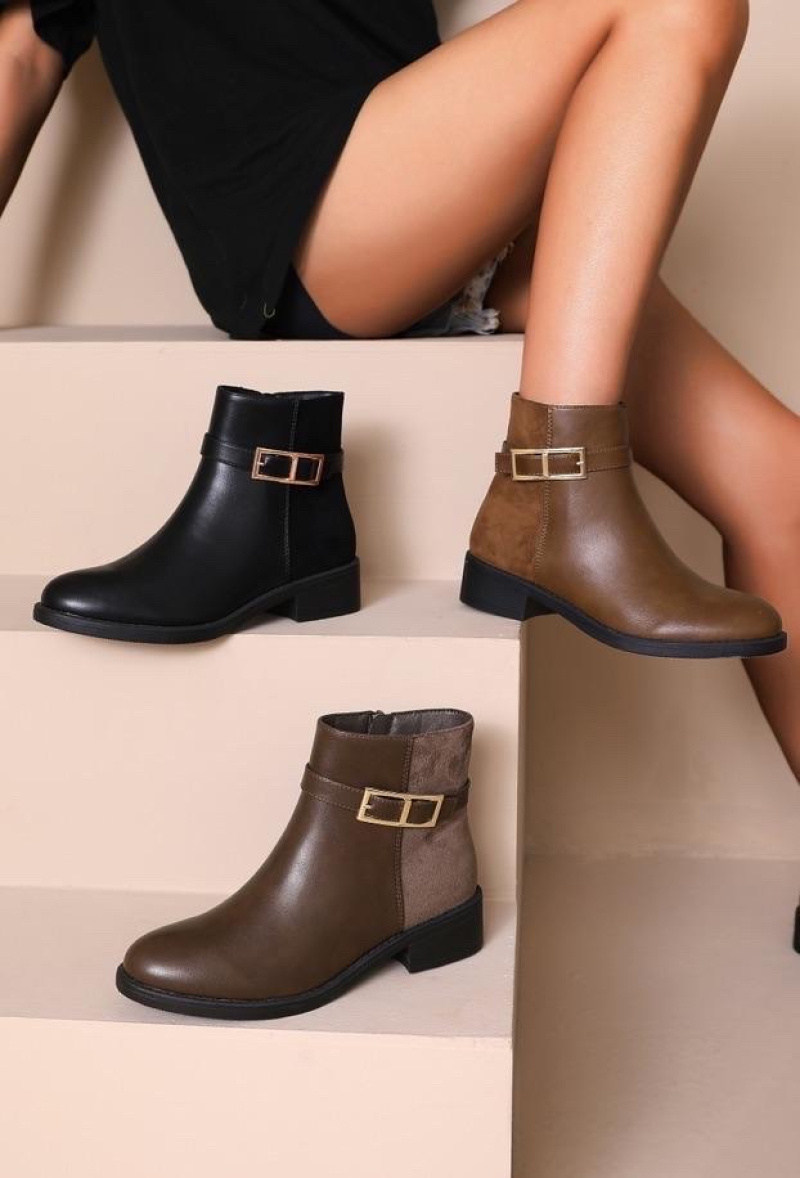 Großhändler JOIA PARIS - Stiefeletten mit Schnallen H8-618