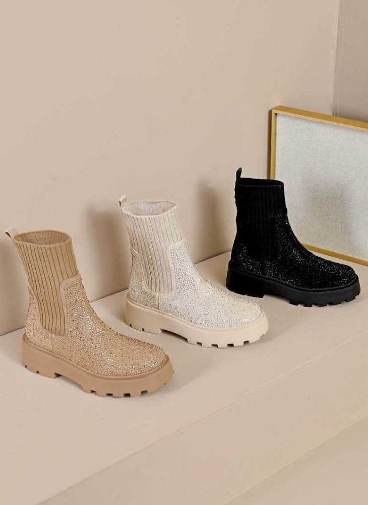 Grossiste JOIA PARIS - Bottines plateforme a strass WZ-78