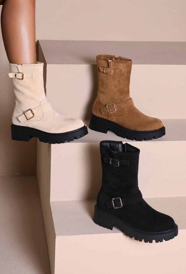 Großhändler JOIA PARIS - Stiefeletten mit zwei Schnallen H8-623