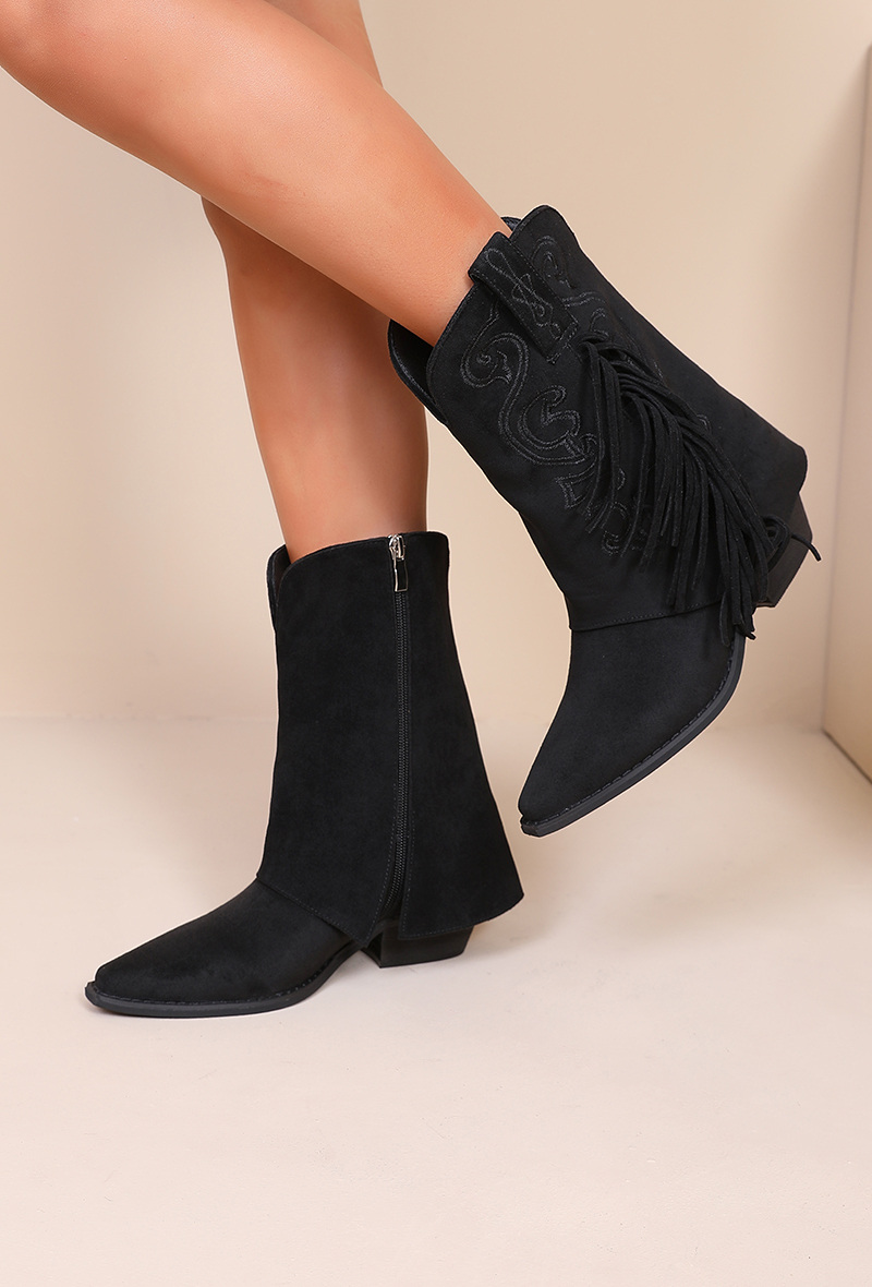 Großhändler JOIA PARIS - Cowboystiefel mit Fransen und Stickereien