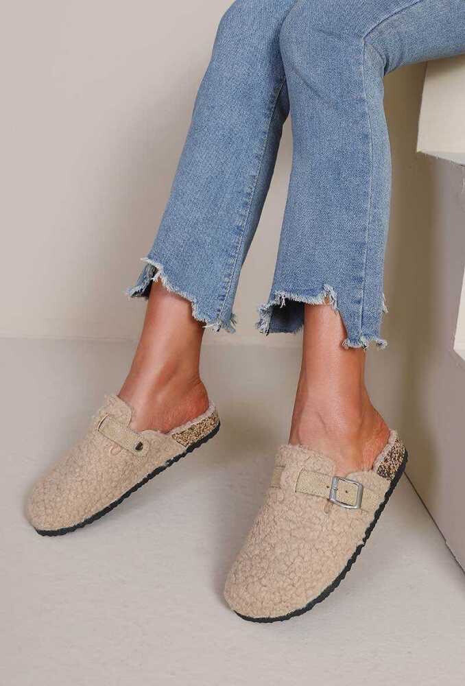 Wholesaler JOIA PARIS - Semi-open furry slippers with adjustable strap 87XQ