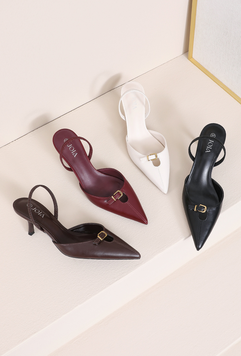 Mayorista JOIA PARIS - Zapatos de Tacón Slingback Puntiagudos con Mini Hebilla